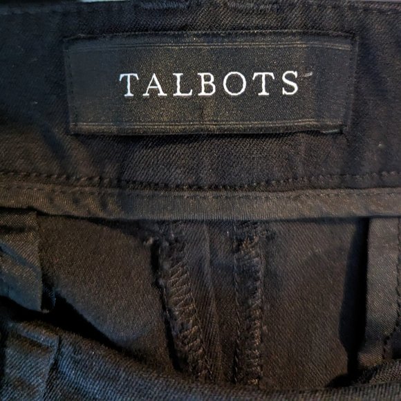 Talbots Petites High Waist Straight Pant Black Chino Elastic Womens Size 16WP - Picture 6 of 7
